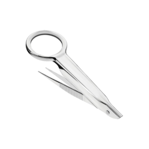 Pince à épiler avec loupe de 10 cm