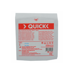 Compresses rapides non adhésives pour blessures 10 x 10 cm
